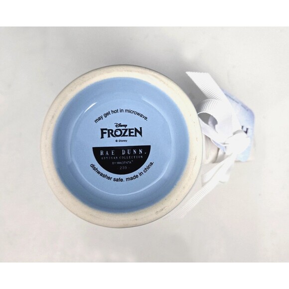 Disney Rae Dunn Frozen Anna & Olaf Mug Up To Snow Good Double Sided 3D NEW w/Tag - Picture 11 of 13